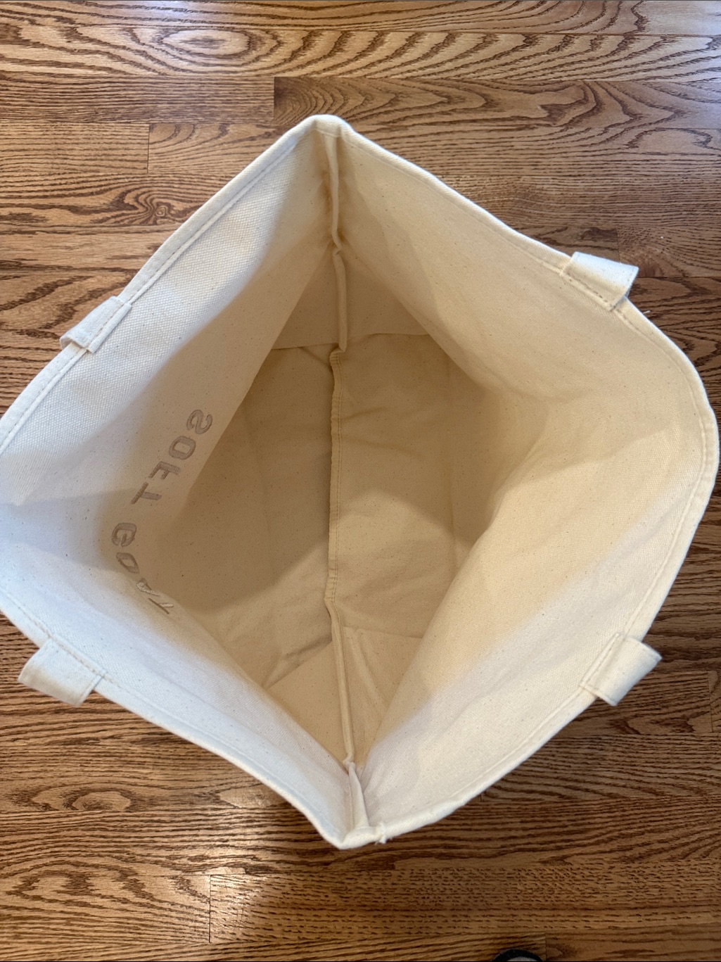 Soft Goat Cream Canvas Tote Bag Nwot — image 3 of 4